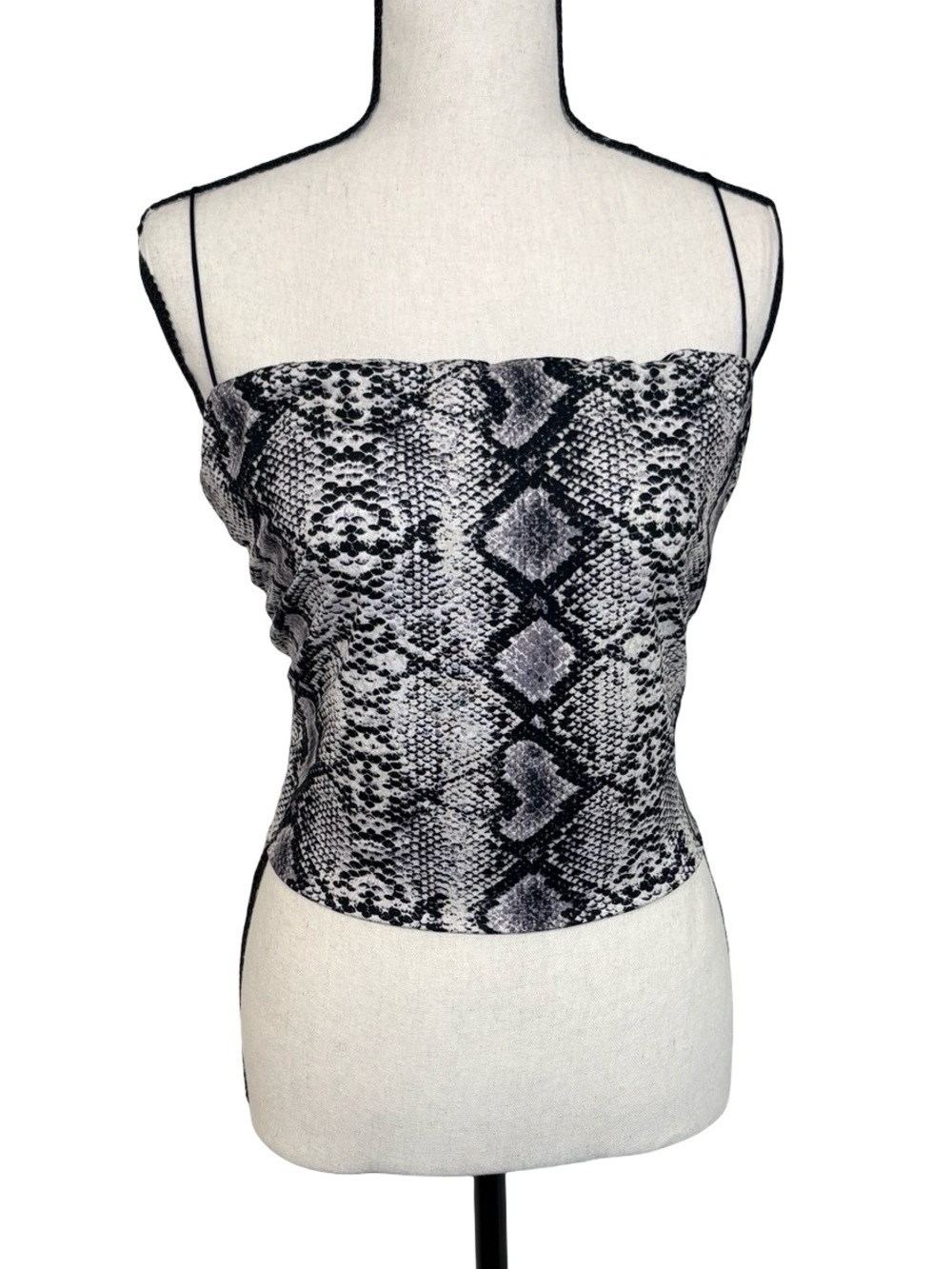Better Be Plus Snake Print Off Shoulder Crop Top Size 3X Y2K Party Clubwear